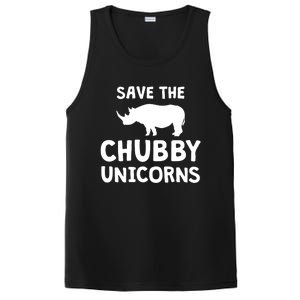 Save The Chubby Unicorns Rhino Gift Funny Rhino Lover Gift PosiCharge Competitor Tank