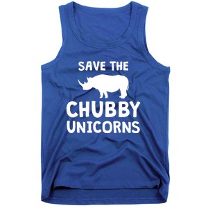 Save The Chubby Unicorns Rhino Gift Funny Rhino Lover Gift Tank Top