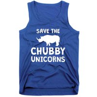 Save The Chubby Unicorns Rhino Gift Funny Rhino Lover Gift Tank Top