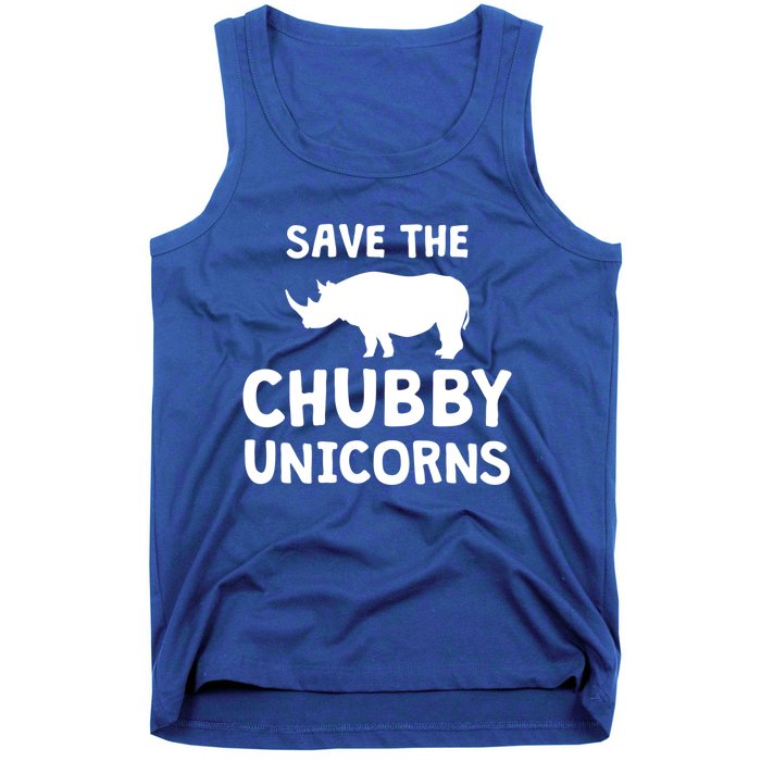 Save The Chubby Unicorns Rhino Gift Funny Rhino Lover Gift Tank Top