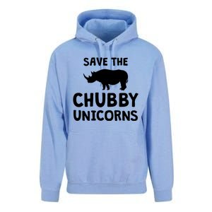 Save The Chubby Unicorns Rhino Gift Funny Rhino Lover Gift Unisex Surf Hoodie