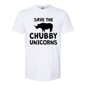 Save The Chubby Unicorns Rhino Gift Funny Rhino Lover Gift Softstyle CVC T-Shirt