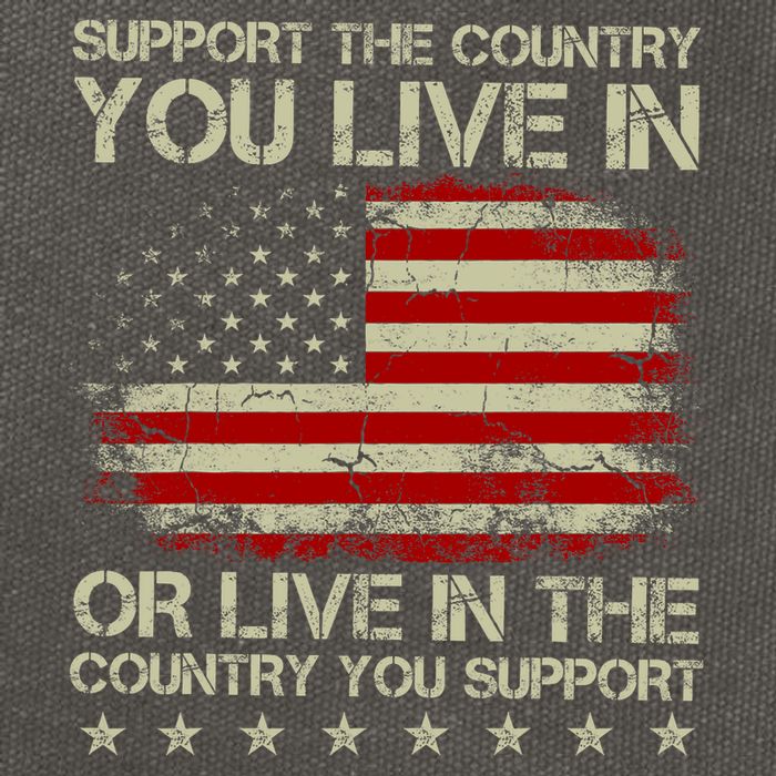 Support The Country You Live In The Country You Support Cotton Canvas Backpack