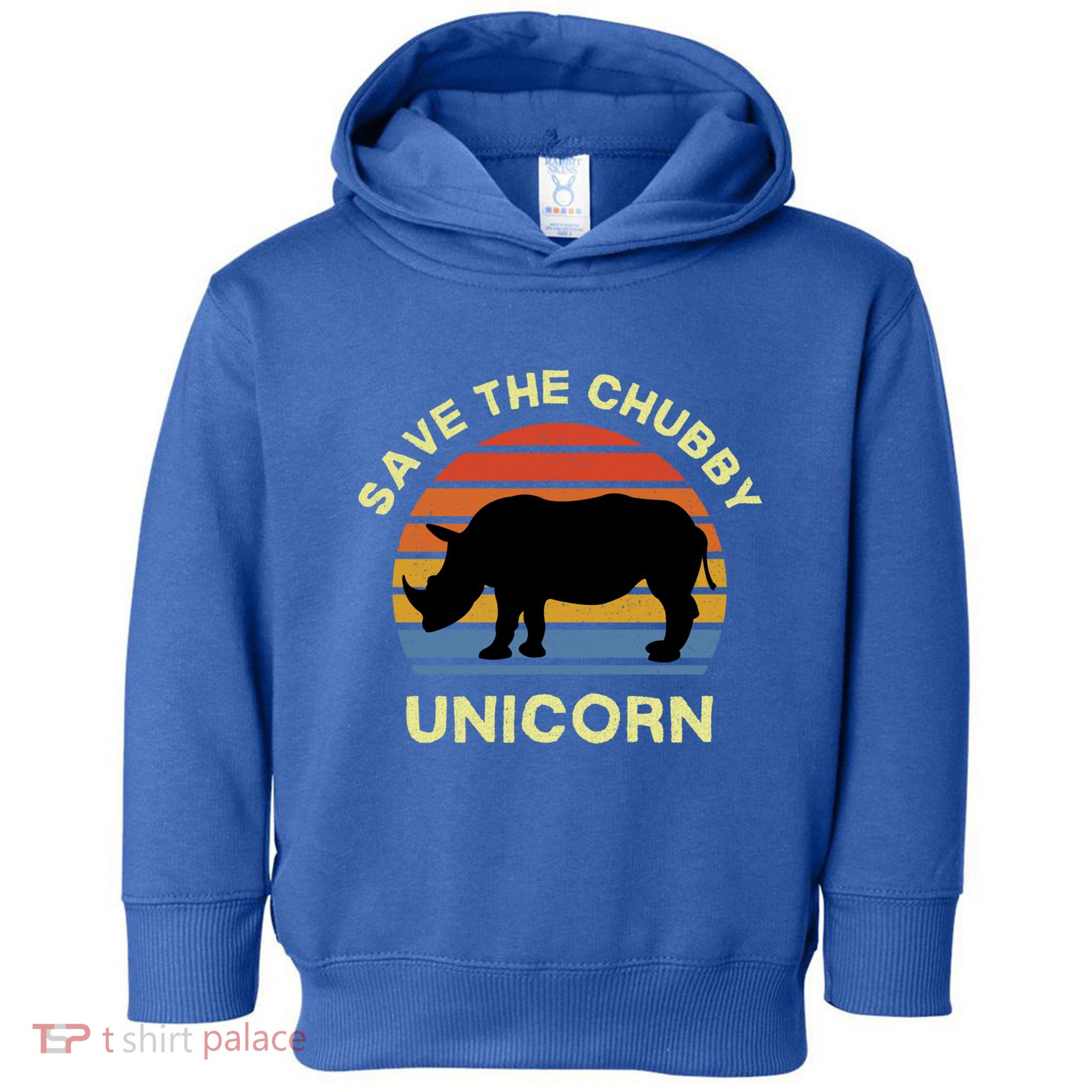 Save The Chubby Unicorn Funny Rhino Vintage Animal Rights Gift Toddler Hoodie