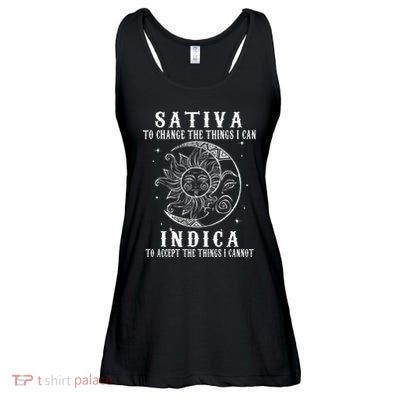 Sativa To Change The Things I Can Indica Cannabis Weed Ladies Essential Flowy Tank