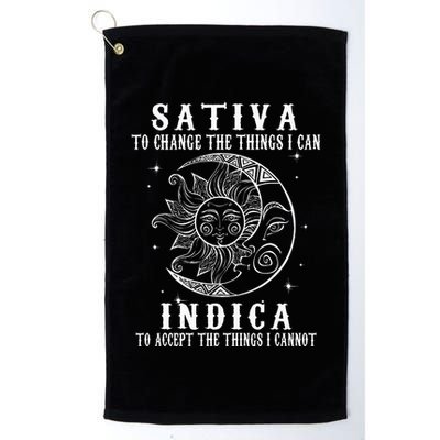 Sativa To Change The Things I Can Indica Cannabis Weed Golf Towel