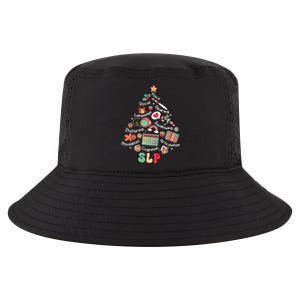 Speech Therapy Christmas Tree Merry Xmas Slp Therapist Funny Cool Comfort Performance Bucket Hat