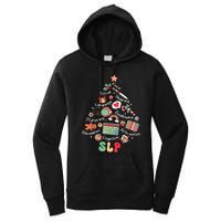 Speech Therapy Christmas Tree Merry Xmas Slp Therapist Funny Women's Pullover Hoodie