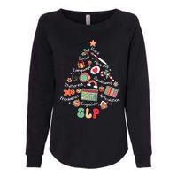 Speech Therapy Christmas Tree Merry Xmas Slp Therapist Funny Womens California Wash Sweatshirt