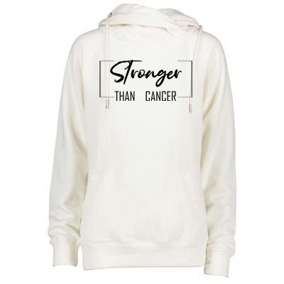 Stronger Than Cancer Womens Funnel Neck Pullover Hood