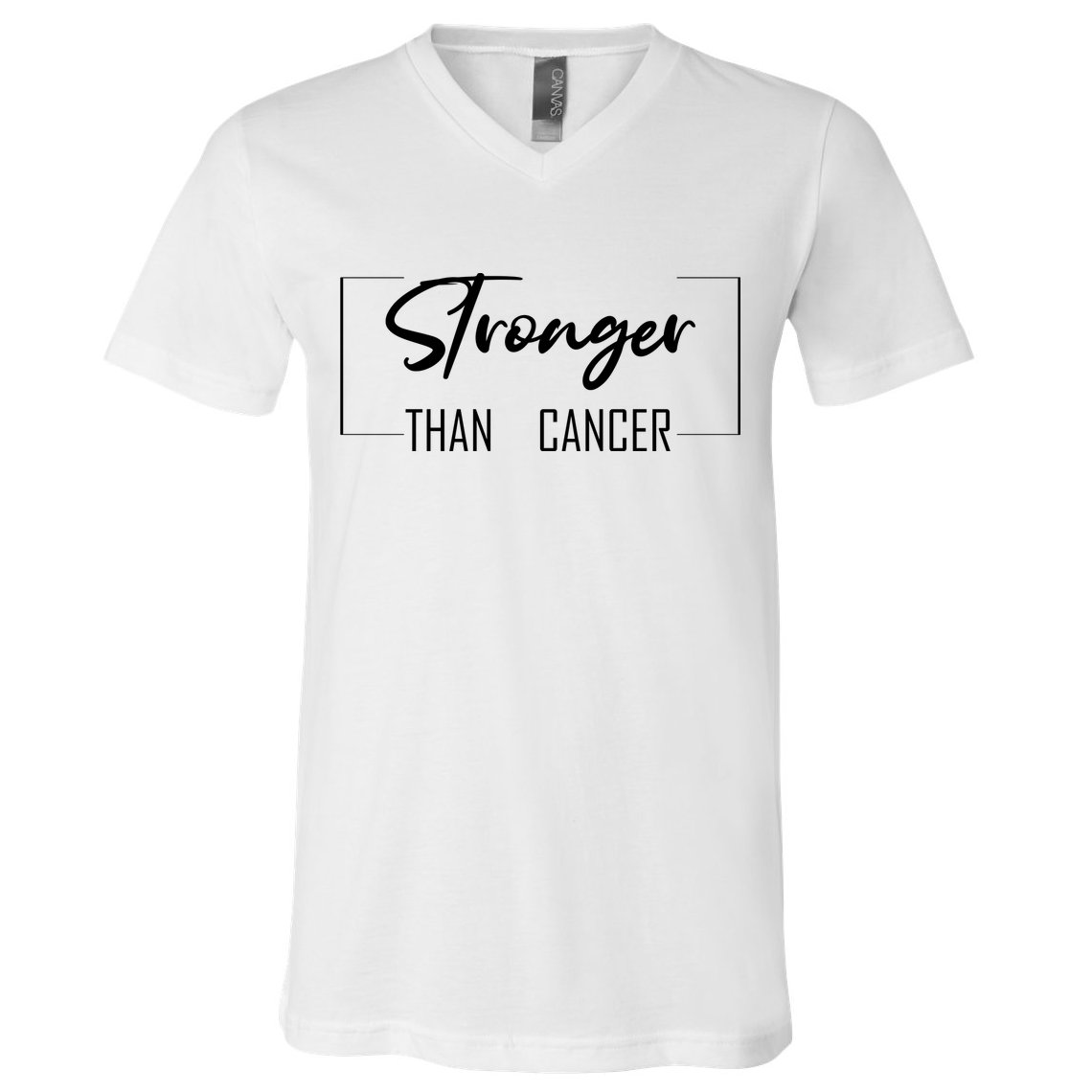 Stronger Than Cancer V-Neck T-Shirt