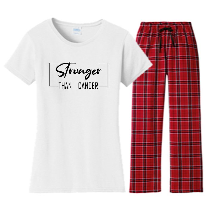 Stronger Than Cancer Women's Flannel Pajama Set