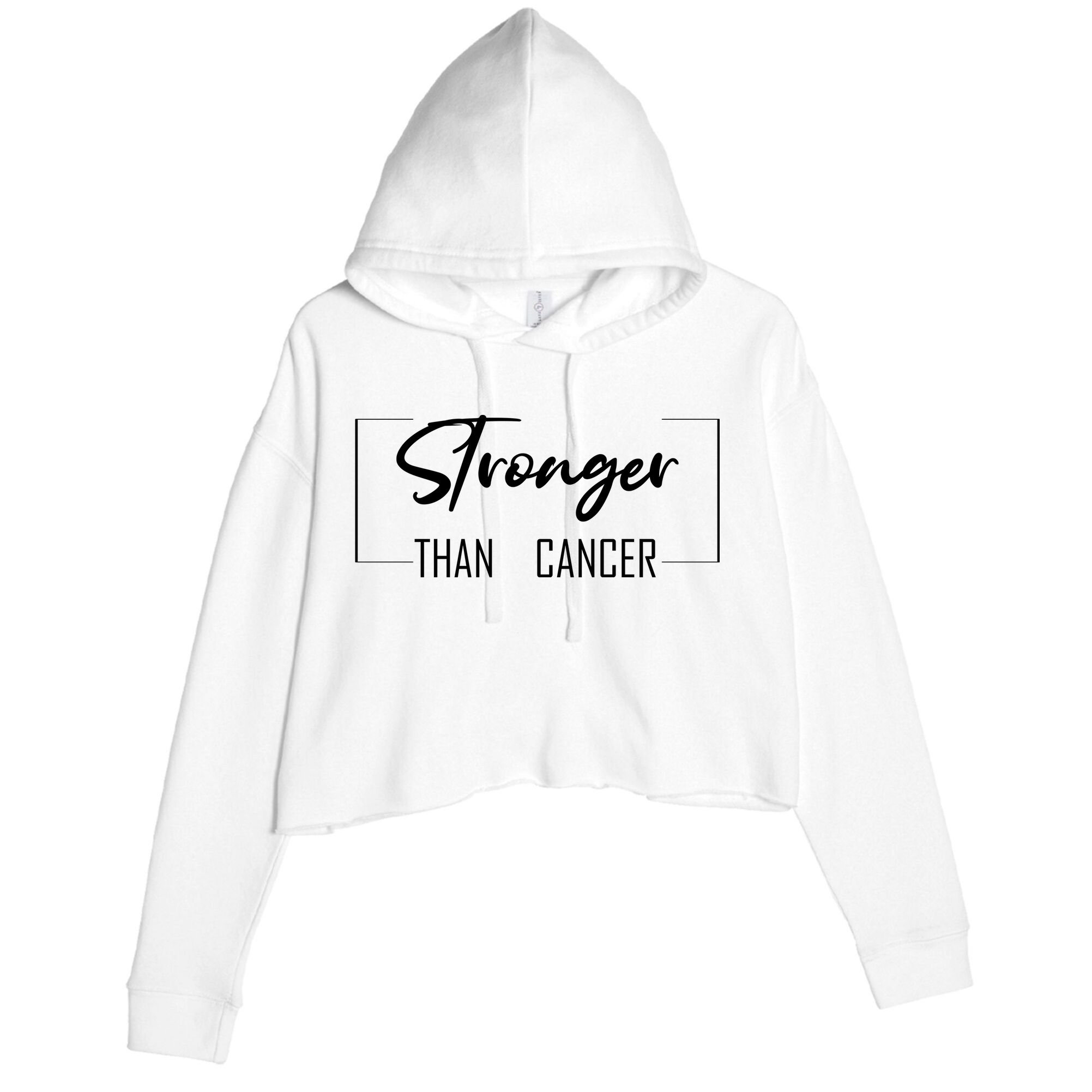 Stronger Than Cancer Crop Fleece Hoodie