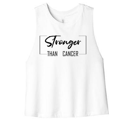 Stronger Than Cancer Women's Racerback Cropped Tank