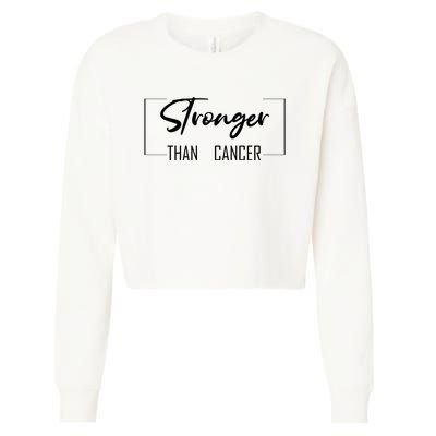 Stronger Than Cancer Cropped Pullover Crew