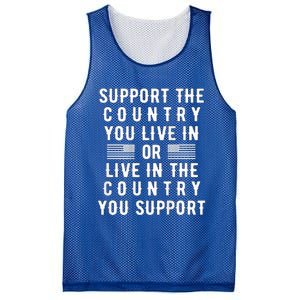 Support the Country You Live In or Live In Where You Support Mesh Reversible Basketball Jersey Tank