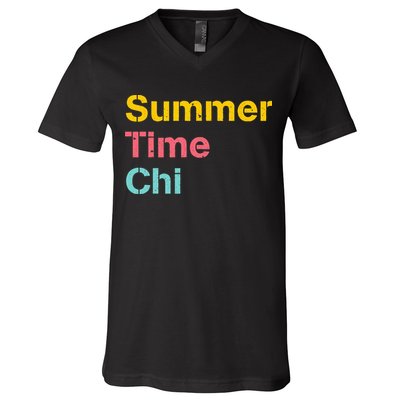 Summer Time Chi  V-Neck T-Shirt