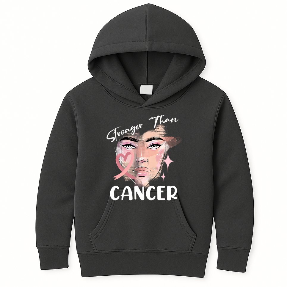 Stronger Than Cancer Girl Kids Hoodie