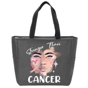 Stronger Than Cancer Girl Zip Tote Bag