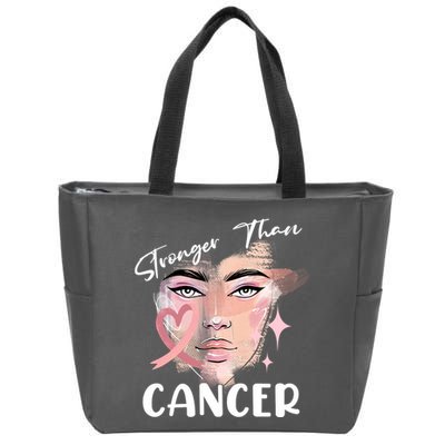 Stronger Than Cancer Girl Zip Tote Bag