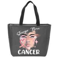 Stronger Than Cancer Girl Zip Tote Bag