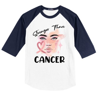 Stronger Than Cancer Girl Baseball Sleeve Shirt