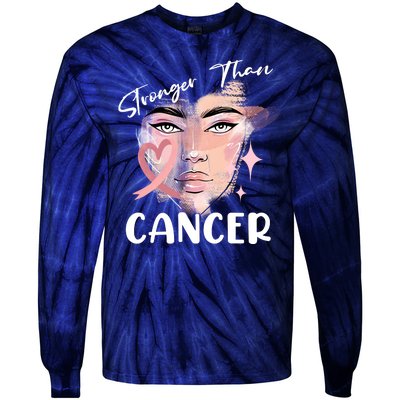 Stronger Than Cancer Girl Tie-Dye Long Sleeve Shirt