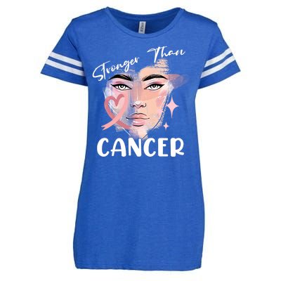 Stronger Than Cancer Girl Enza Ladies Jersey Football T-Shirt