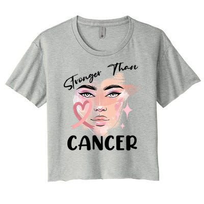 Stronger Than Cancer Girl Women's Crop Top Tee