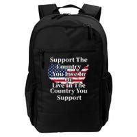 Support The Country You Live In The Country On Back Daily Commute Backpack