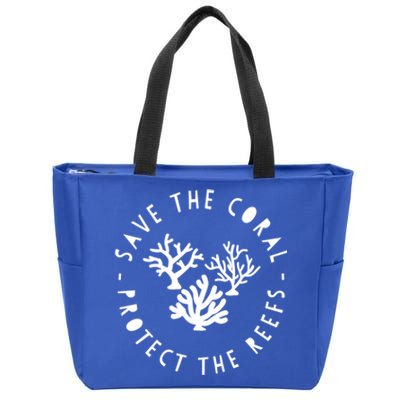 Save The Coral Protect The Reef Marine Biology Ocean Cool Gift Zip Tote Bag