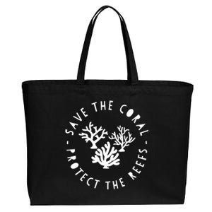 Save The Coral Protect The Reef Marine Biology Ocean Cool Gift Cotton Canvas Jumbo Tote