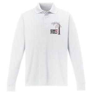 Stumpy The Cherry Tree Performance Long Sleeve Polo