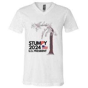 Stumpy The Cherry Tree V-Neck T-Shirt