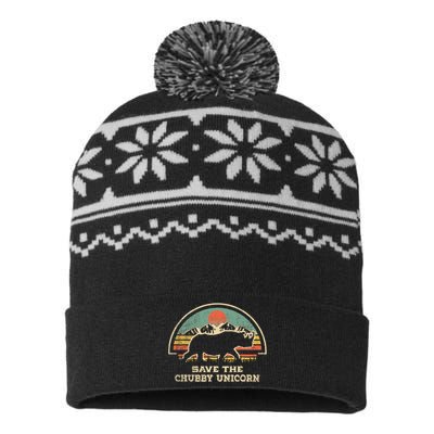 Save The Chubby Unicorns Rhino Fat Rhino USA-Made Snowflake Beanie