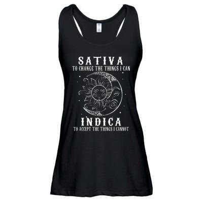 Sativa To Change The Things I Can Indica Cannabis Weed Ladies Essential Flowy Tank