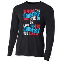 Support The Country You Live In Or Live In Where You Support Cooling Performance Long Sleeve Crew