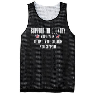 Support The Country You Live In Or Live In Where You Support Mesh Reversible Basketball Jersey Tank