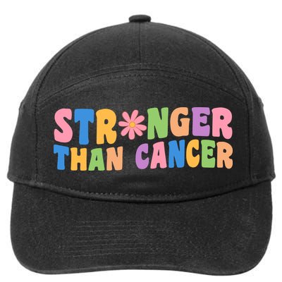Stronger Than Cancer Awareness Colorful 7-Panel Snapback Hat