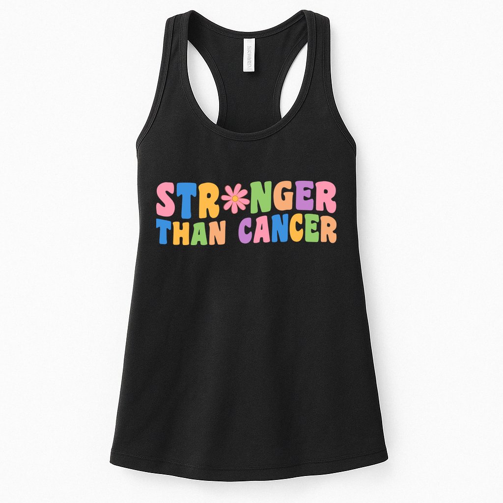 Stronger Than Cancer Awareness Colorful Womens Tank Top
