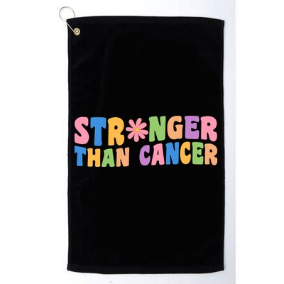 Stronger Than Cancer Awareness Colorful Golf Towel