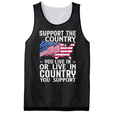 Support The Country You Live In Or Live In Where You Support Mesh Reversible Basketball Jersey Tank