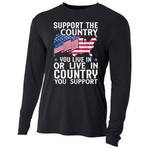 Support The Country You Live In Or Live In Where You Support Cooling Performance Long Sleeve Crew