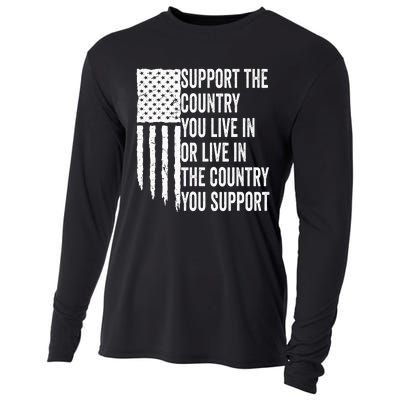 Support The Country You Live In Or Live In Where You Support Cooling Performance Long Sleeve Crew