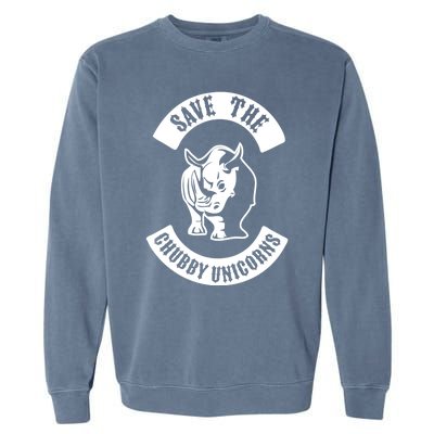 Save The Chubby Unicorns Rhinos Club Gift Garment-Dyed Sweatshirt