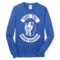 Save The Chubby Unicorns Rhinos Club Gift Tall Long Sleeve T-Shirt