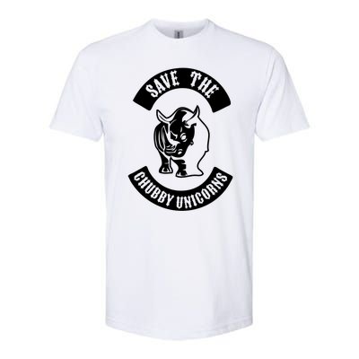 Save The Chubby Unicorns Rhinos Club Gift Softstyle CVC T-Shirt