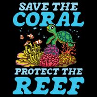Save The Coral Protect The Reef Funny Gift Sustainable Bucket Hat