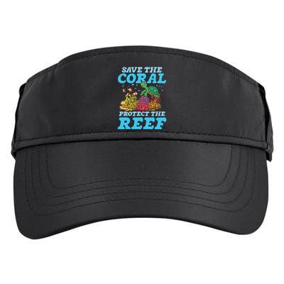 Save The Coral Protect The Reef Funny Gift Adult Drive Performance Visor