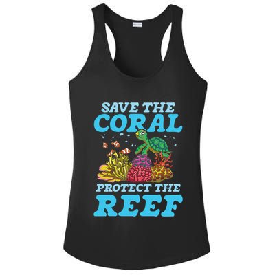 Save The Coral Protect The Reef Funny Gift Ladies PosiCharge Competitor Racerback Tank